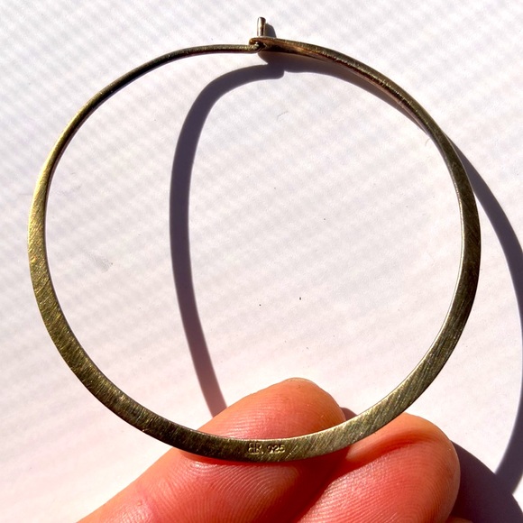 Hammered Hoop Earrings - Picture 4 of 6